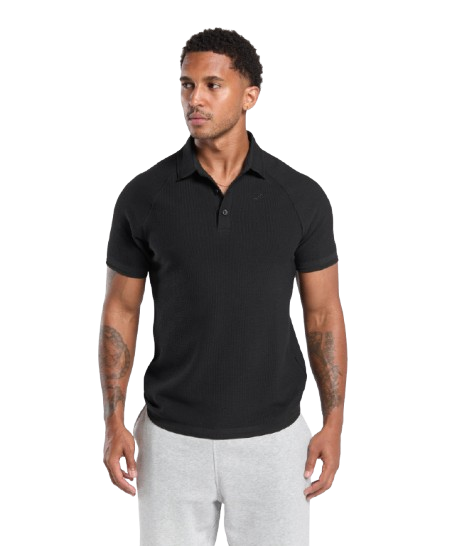 Gymshark Seamless Polo Shirt Black