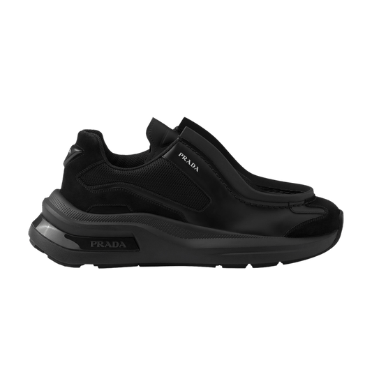 Prada Systeme Brushed Leather Sneaker 'black'