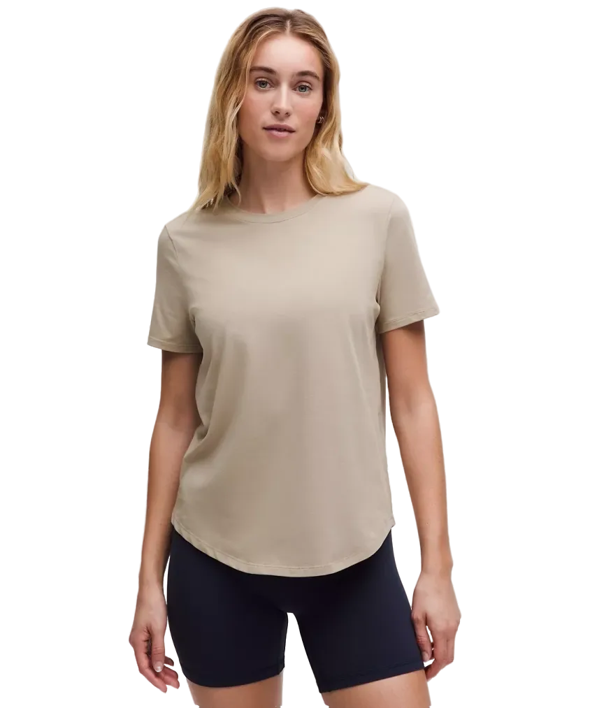 Lululemon Love Curved Hem Crewneck T Shirt Sheer Oak