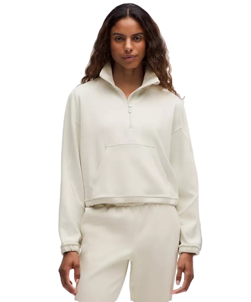 Lululemon Brushed Softstreme Half Zip Bone