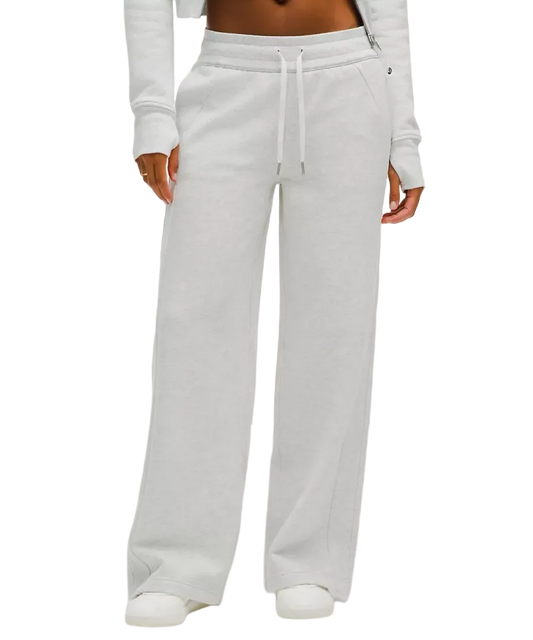 Lululemon Scuba Mid Rise Wide Leg Pant Heathered Core Ultra Light Grey