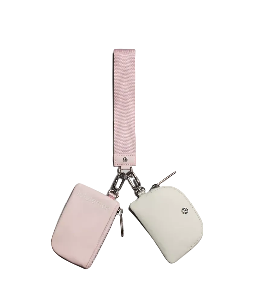 Lululemon Dual Pouch Wristlet Flush Pink/bone
