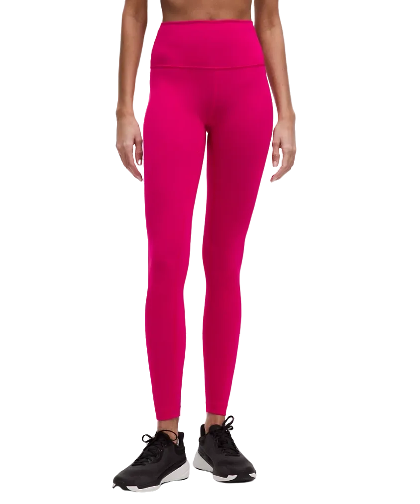 Lululemon Fast And Free High Rise Tight 25” Pockets Updated Dark Red