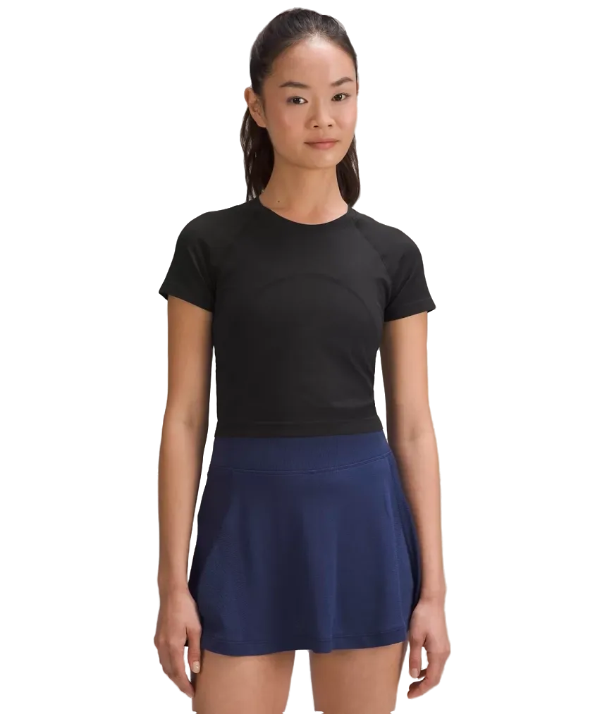 Lululemon Swiftly Tech Cropped Short Sleeve Shirt 2.0 Black