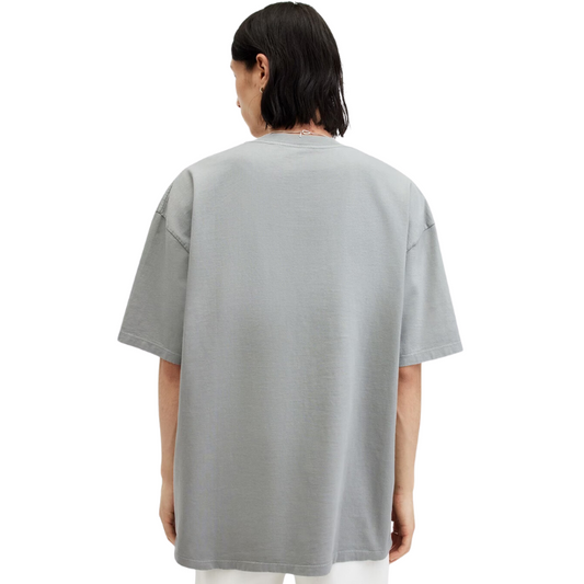 Allsaints Laser Cotton Oversized T Shirt 'skyline Grey'