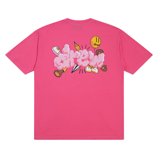 Drew Tee Pink Doodle