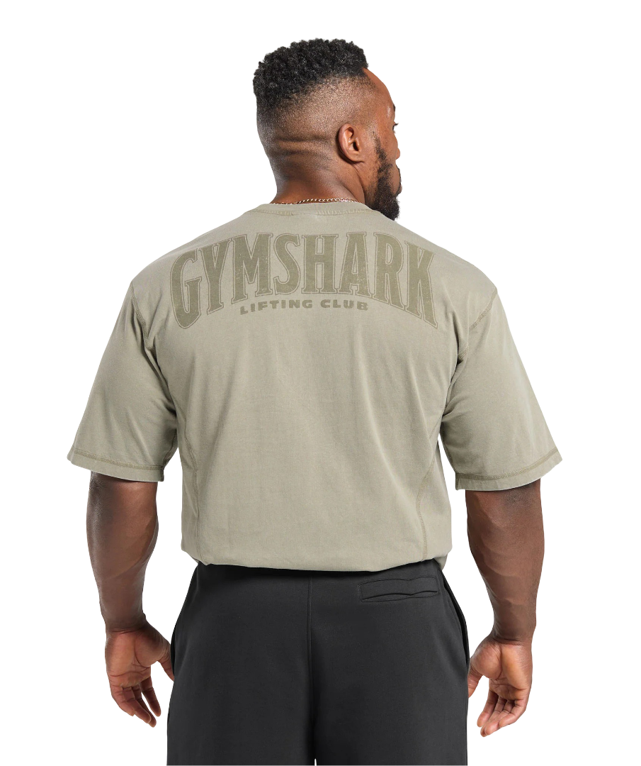 Gymshark Heritage Washed T Shirt Utility Green