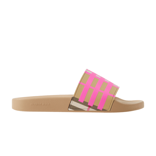 Burberry Wmns Check Slide 'bubblegum Pink'