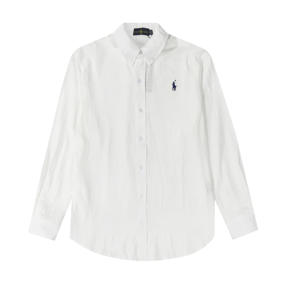 Polo Ralph Lauren Button Down Collar Cotton Shirt White