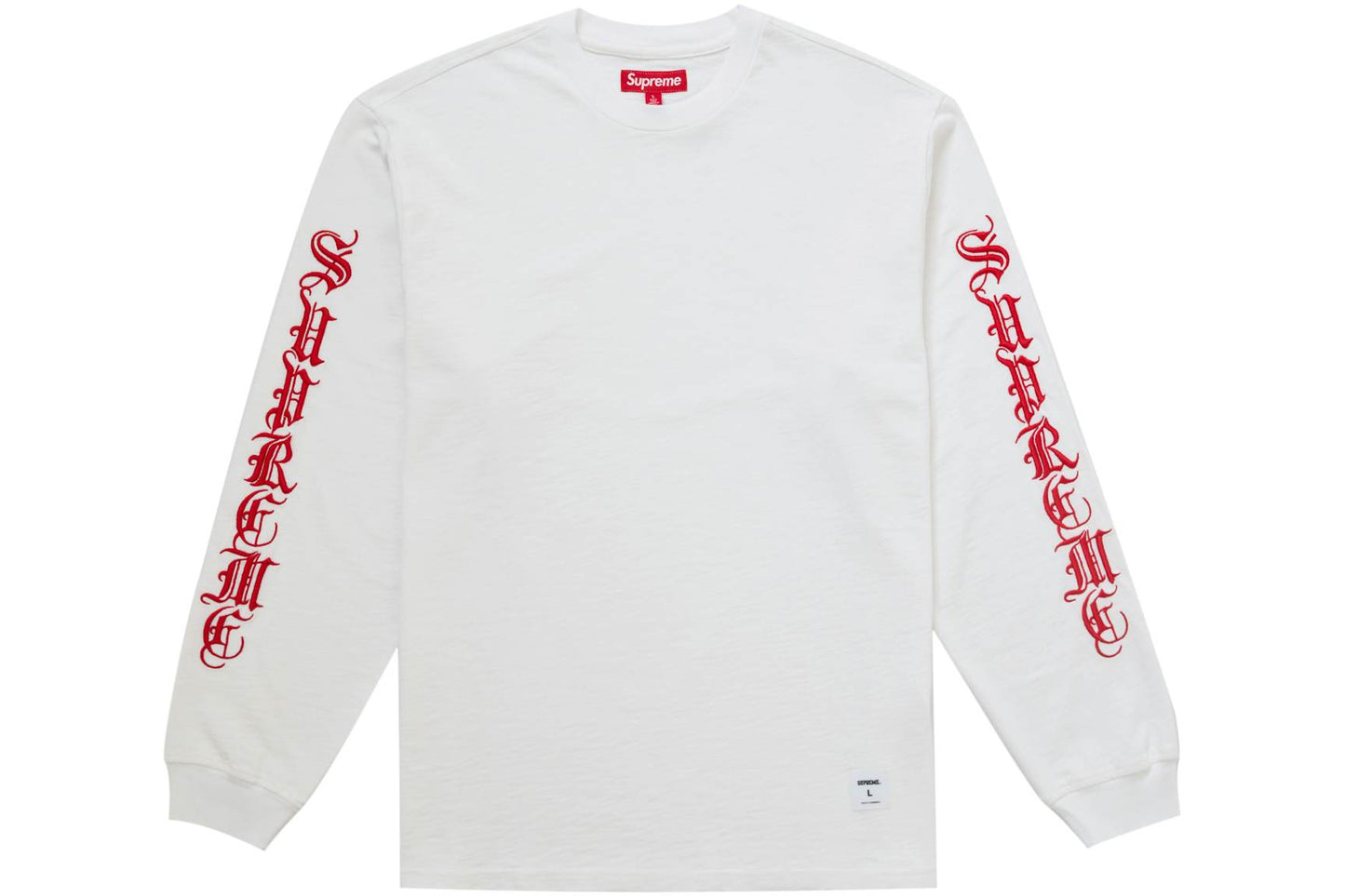 Supreme Old English L/s Top White
