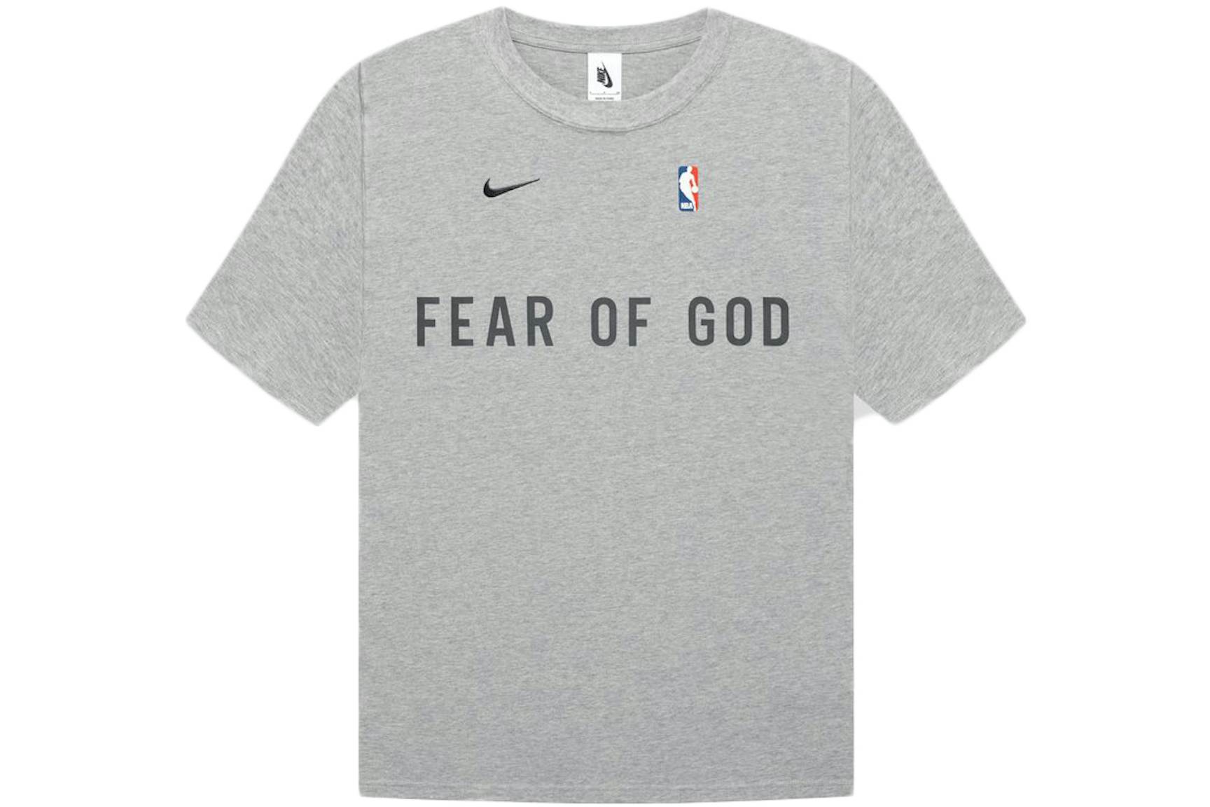 Fear Of God X Nike Warm Up T Shirt Dark Heather Grey
