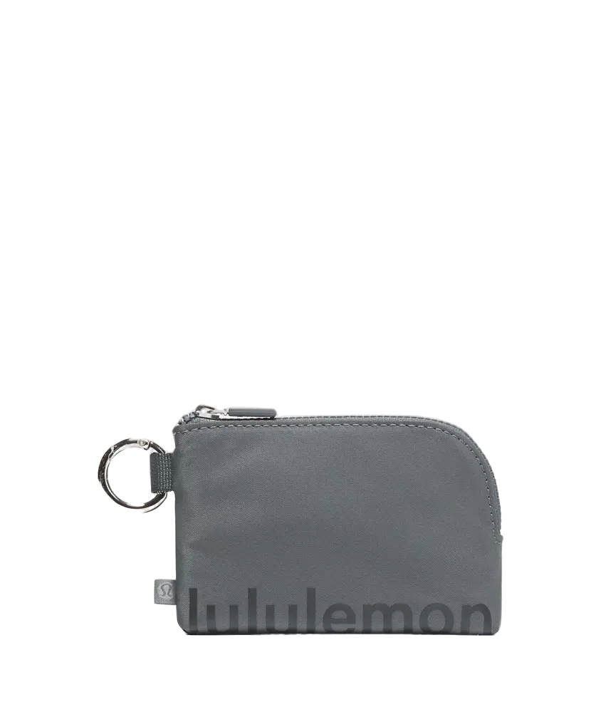 Lululemon Clippable Card Pouch Oil Grey/black Night