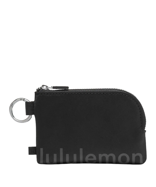 Lululemon Clippable Card Pouch Black/traverse Grey