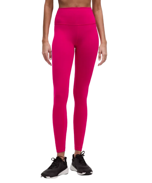 Lululemon Fast And Free High Rise Tight 25” Pockets Updated Dark Red