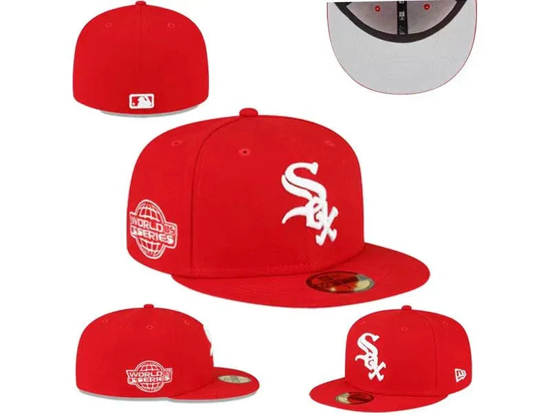 Chicago White Sox 2005 Ws Side Patch Up Red White Fitted Hat