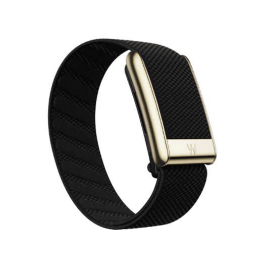 Whoop 5.0 Superknit Luxe Obsidian With Gold Band (12 Month Peak Subscription Included)