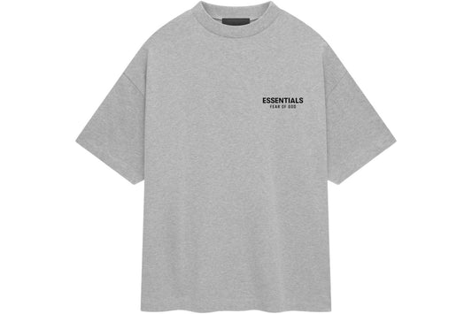 Fear Of God Essentials Jersey Crewneck T Shirt Light Heather Gray